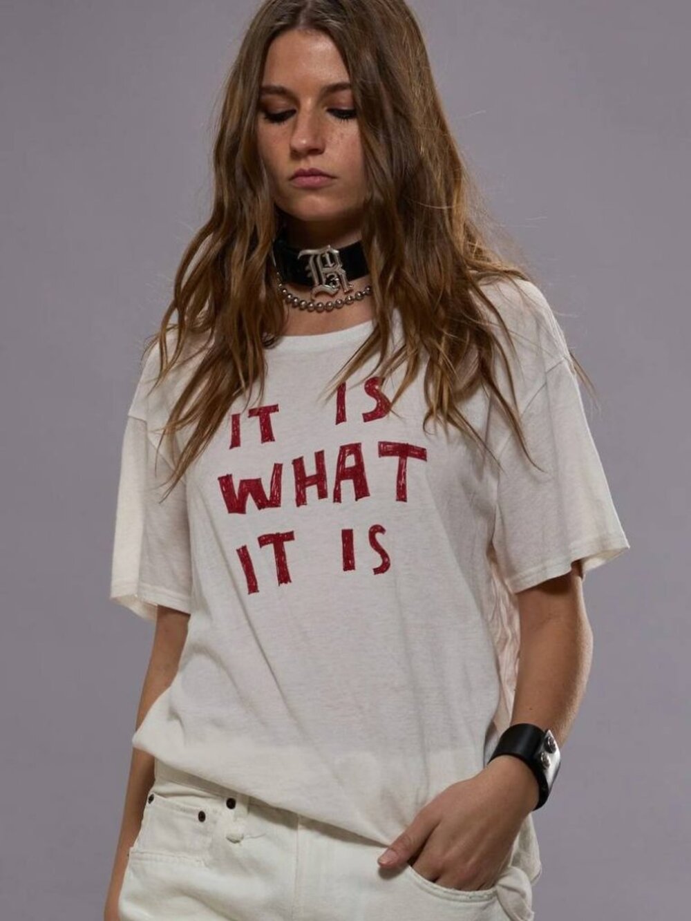 R13 NWOT it is what it is graphic t-shirt XS